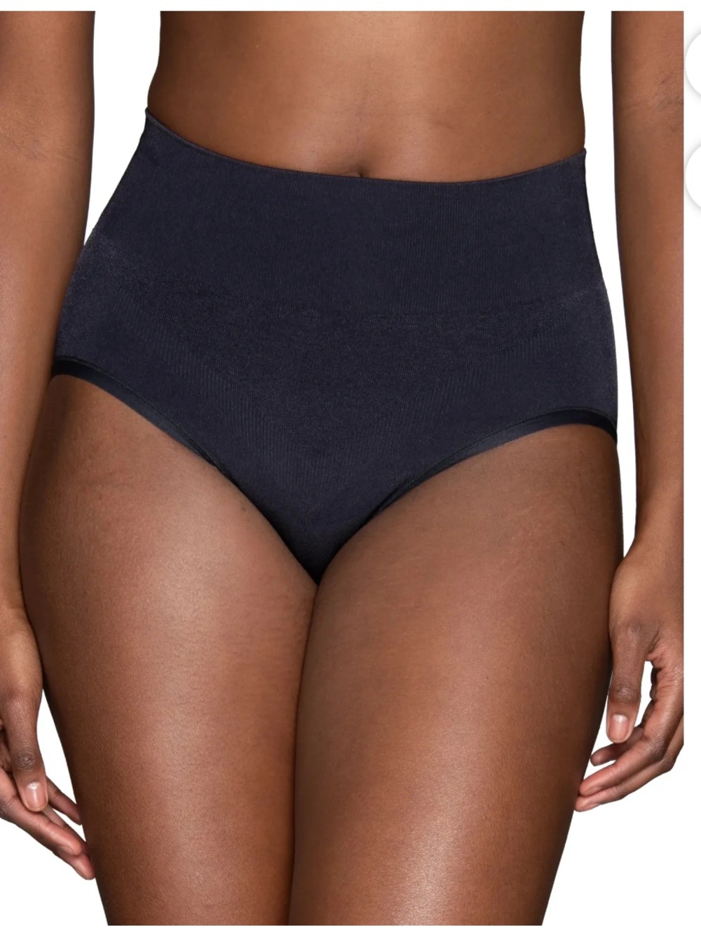 Vanity Fair High-Waist Seamless Briefs in Black